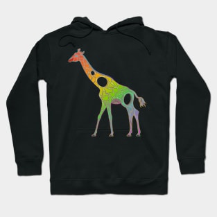 Rainbow Giraffe #2 colored version Hoodie